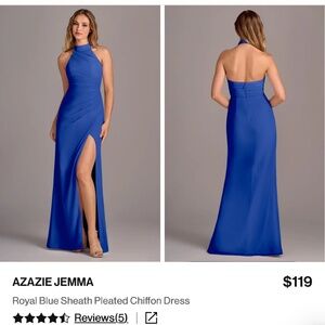 Royal Blue Azazie Jemma Dress